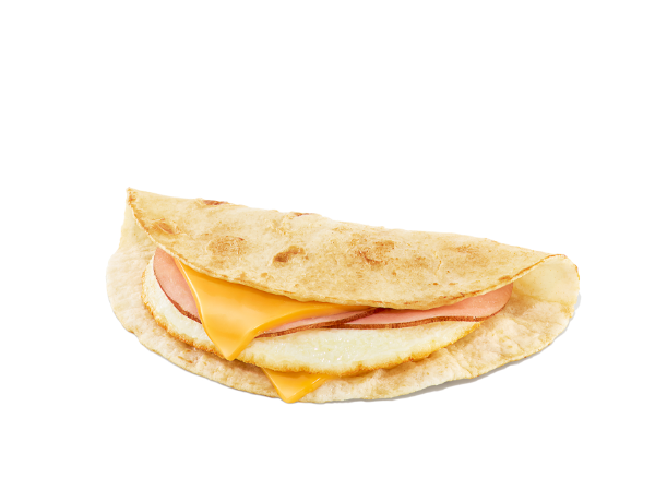 A wake-up wrap egg and cheese sandwich
